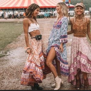 Spell & the Gypsy Orange Gypsy Love Castaway Skirt